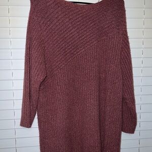 Liz Claiborne Shimmer Burgundy Sweater